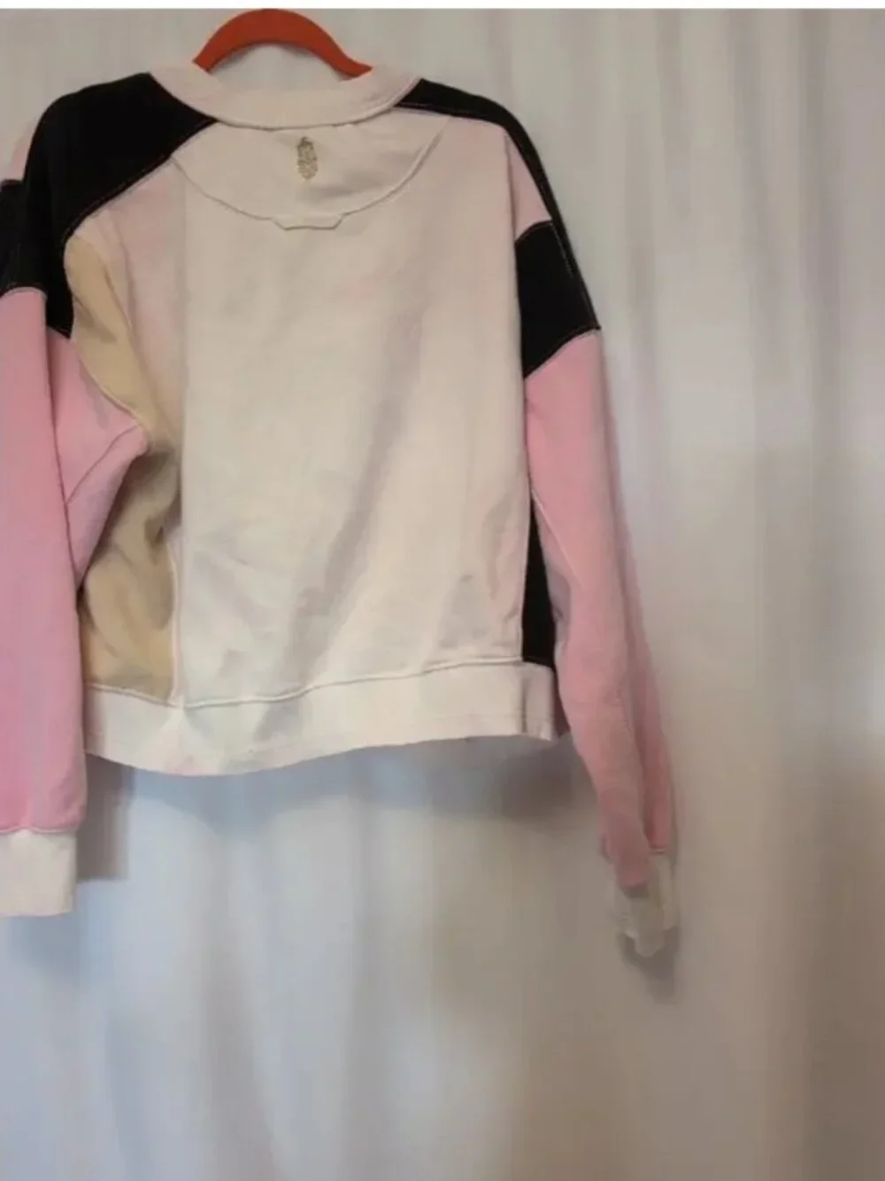 FP Movement Intercept Logo Sweatshirt Size L Colorblock Cropped Pullover - Picture 6 of 7